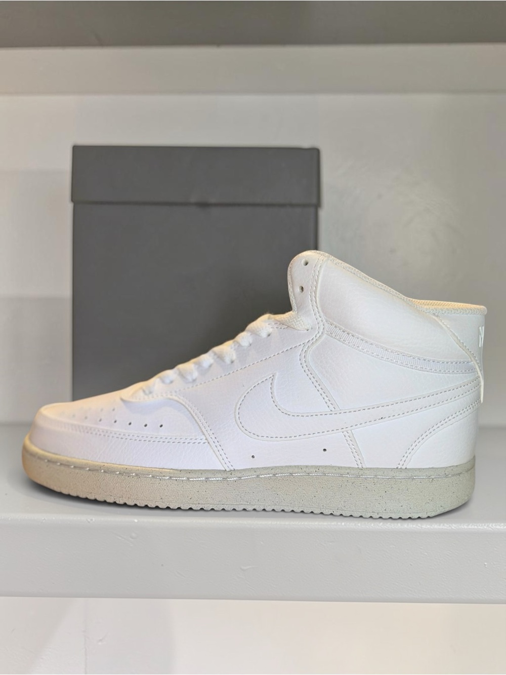 Nike White High-Top Leather Sneaker